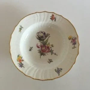 Royal Copenhagen Fuld Saksisk Blomst Dybtallerken No 1616