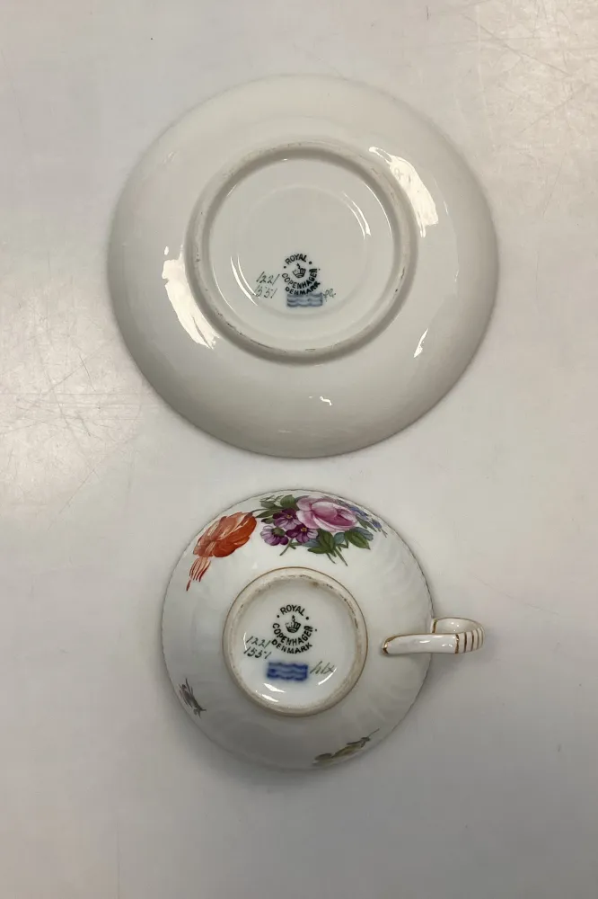 Royal Copenhagen Fuld Saksisk Blomst Tekop No. 1551