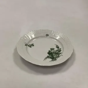 Royal Copenhagen Grøn Blomst Svejfet Sidetallerken No 1626