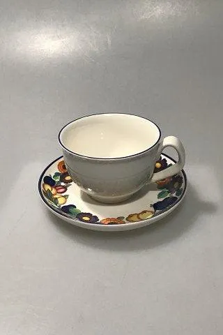 Royal Copenhagen Gylden Sommer Kaffekop og Underkop No. 072+073