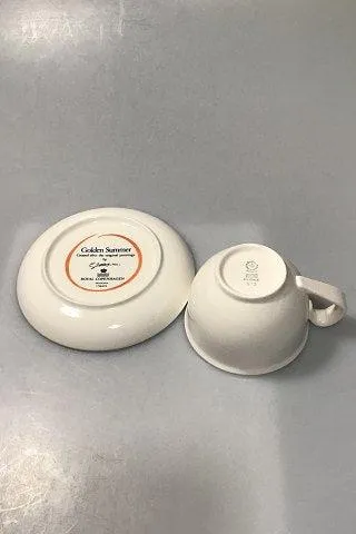 Royal Copenhagen Gylden Sommer Kaffekop og Underkop No. 072+073