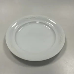 Royal Copenhagen Hvid Magnolia med uglasseret relief Spisetallerken No 625.
