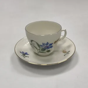 Royal Copenhagen Blå Kornblomst Kaffekop med Underkop No. 1870
