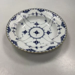 Royal Copenhagen Musselmalet Helblonde Dyb Tallerken med guld No 1078