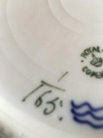Royal Copenhagen Musselmalet Riflet Dyb Tallerken No. 165