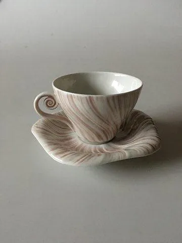 Royal Copenhagen Rosa Konkylie Mocca Kop og Underkop No 14179