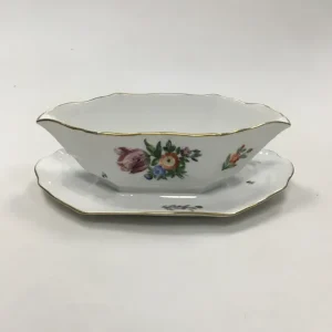 Royal Copenhagen Saksisk Blomst Let Bicelle Sauceskål No 493/2035
