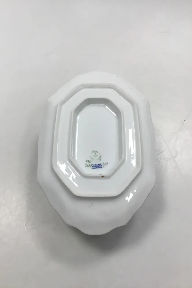 Royal Copenhagen Saksisk Blomst Let Bicelle Sauceskål No 493/2035