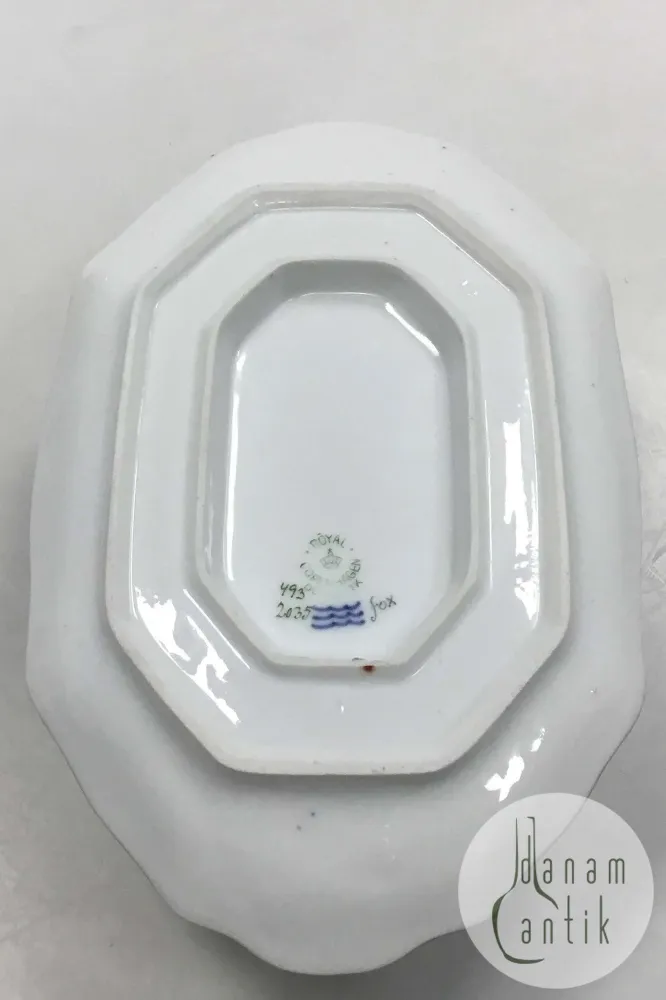 Royal Copenhagen Saksisk Blomst Let Bicelle Sauceskål No 493/2035