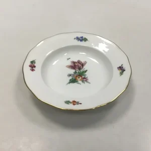 Royal Copenhagen Saksisk Blomst Let Bicelle Lille Dyb Tallerken No 493/2027