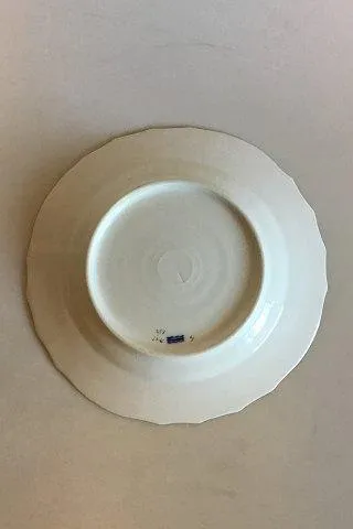 Royal Copenhagen Spisetallerken Hvid Svejfet med takket guldkant (Stel 387 / Josephine) No 1621