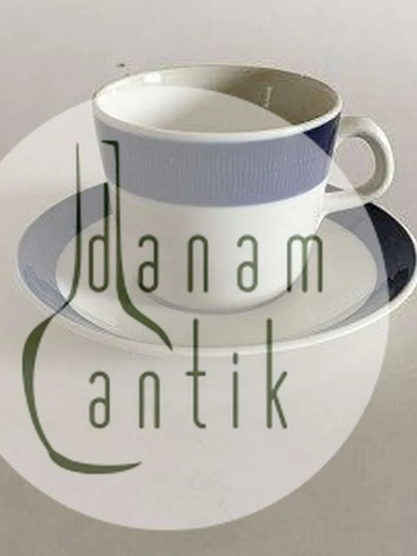 Rørstrand Blå Koka Kaffekop og Underkop