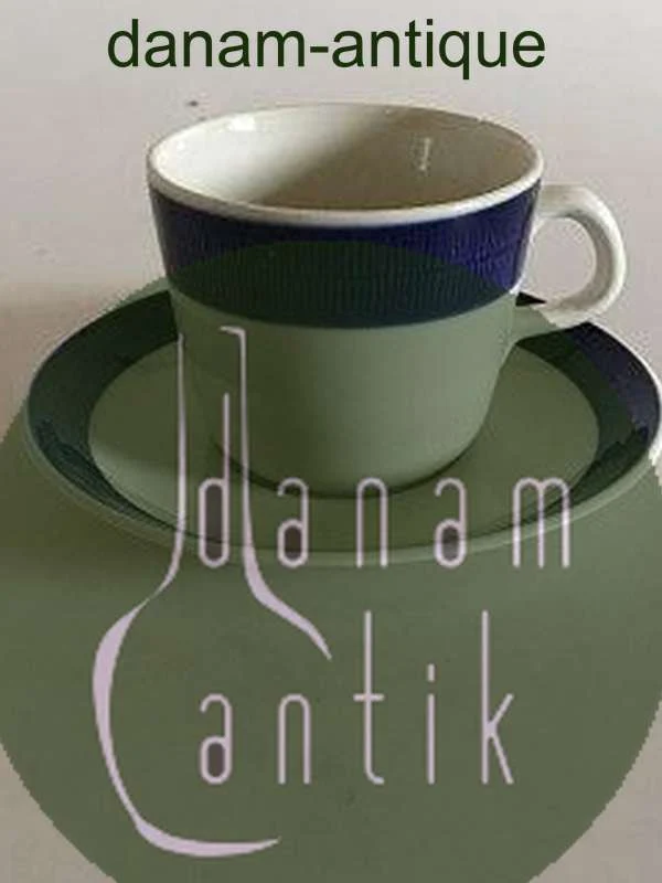 Rørstrand Blå Koka Kaffekop og Underkop