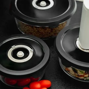 RUNDT VAKUUMGLASBEHÅLLARE – 1400ML SET - 4-STYCK
