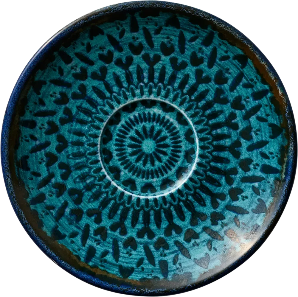Saucer round indigo 12cm