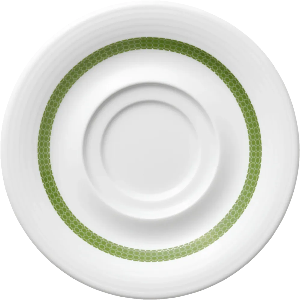 Saucer special double well embossed 16cm