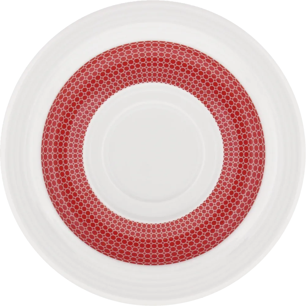 Saucer special double well embossed 16cm