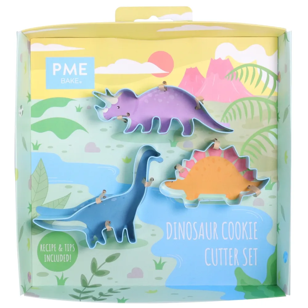 Set/ 3 Dinosaurie-utstickare