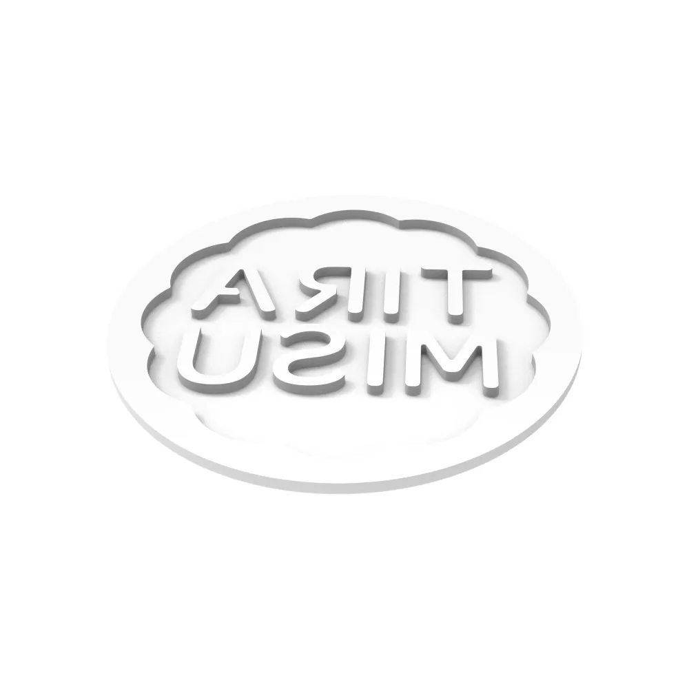 Set med 6 mini TIRAMISU-dekormallar