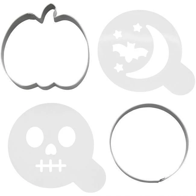 Set/2 Utstickare med Halloween-stenciler