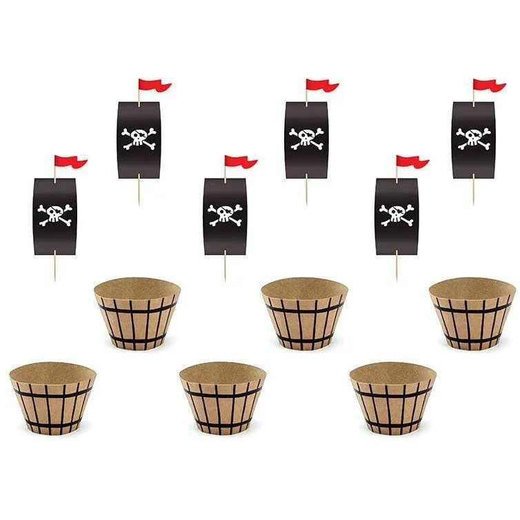 Set/6 Omslag och Toppers Pirater