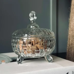 Skål med lock i glas 200 ml.