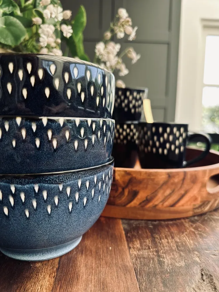 Skål Nordic blue – stengods