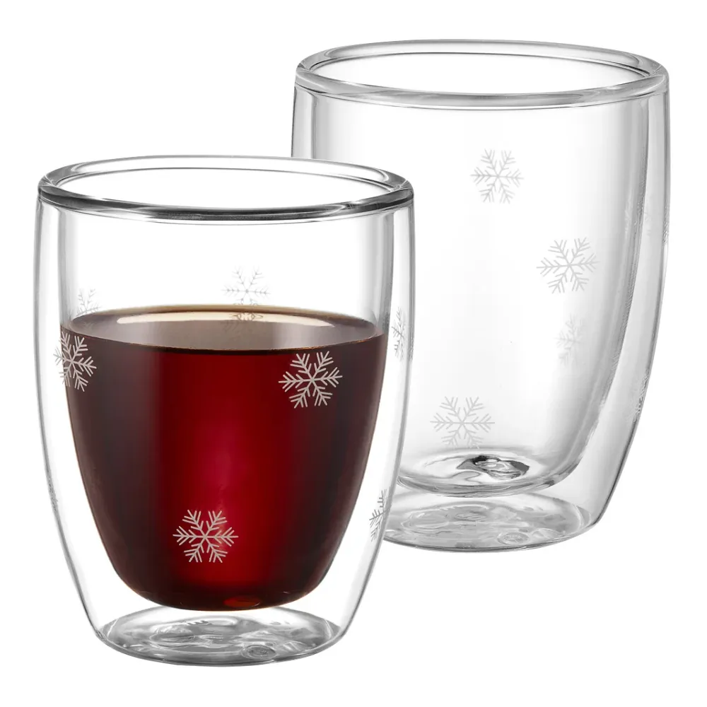 Snöstjärna Dubbelväggad Glas 2-pack