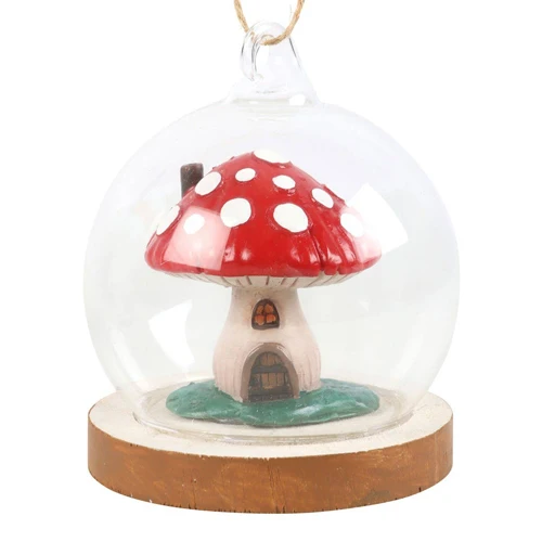 Gnome Sweet Gnome Mushroom Glass Dome Decoration Something Different Wholesale