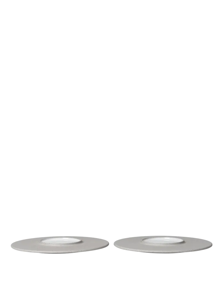 Sonae Dessert Plates - Ø22 - Set 2 - Grey/White