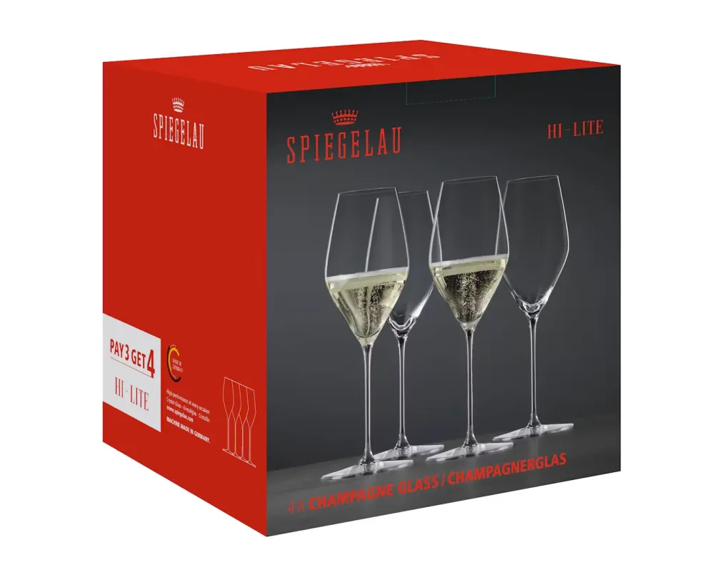Spiegelau Hi-Lite champagneglas 34 cl 4-pack