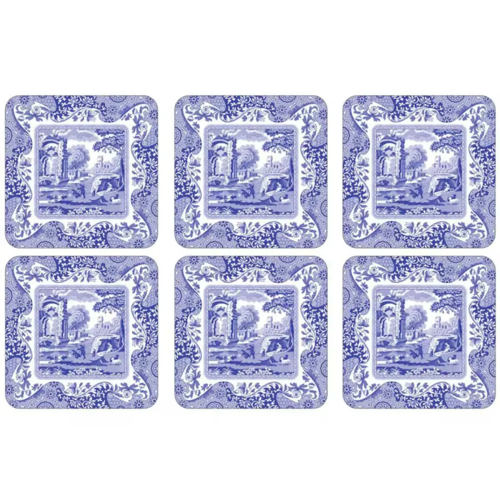 Spode Blue Italian Glasunderlägg 6-pack