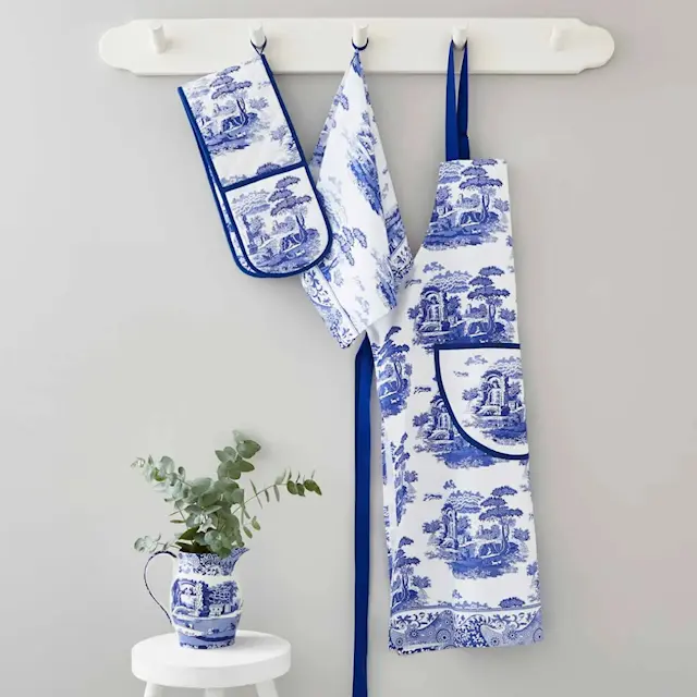 Spode Blue Italian Ugnsvante dubbel