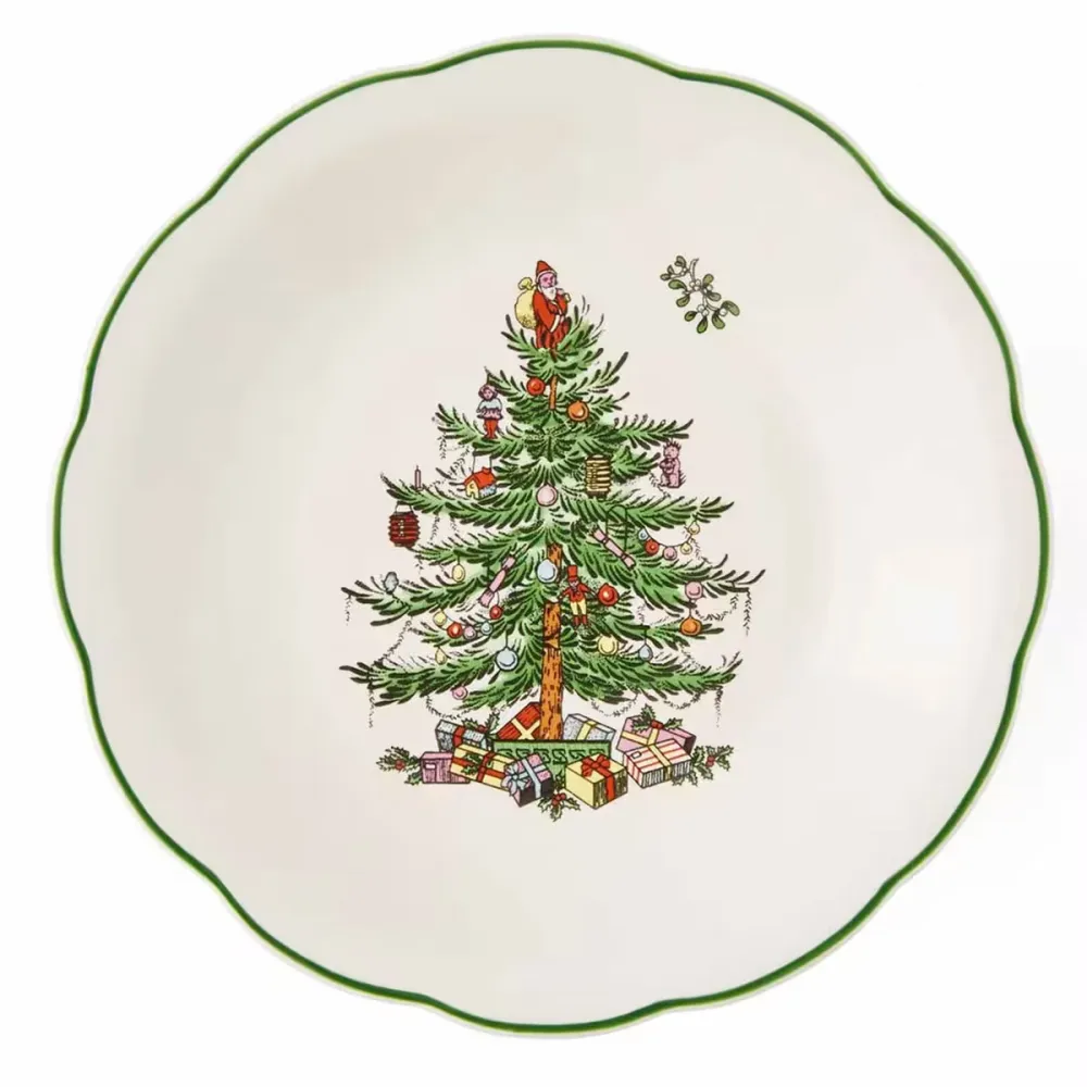 Spode Christmas Tree godisskål på fot