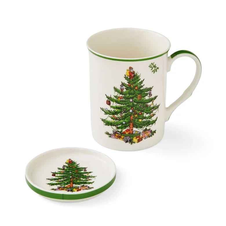Spode Christmas Tree Mugg & underlägg 35 cl