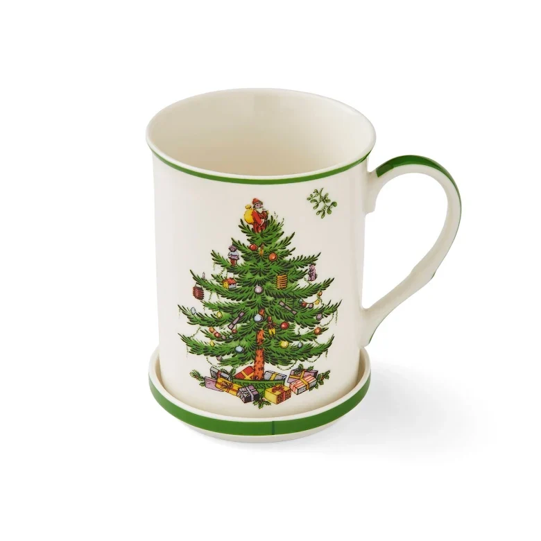 Spode Christmas Tree Mugg & underlägg 35 cl