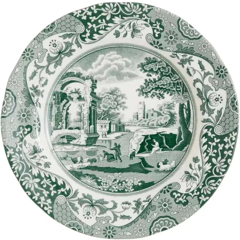 Spode Heritage Green Italian assiett 15 cm grön/vit
