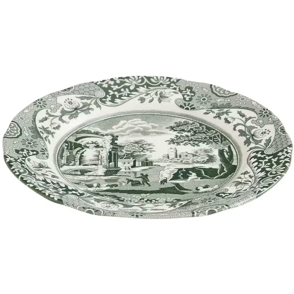 Spode Heritage Green Italian assiett 15 cm grön/vit