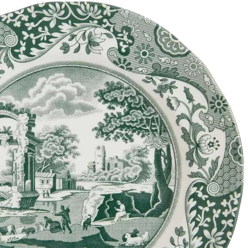 Spode Heritage Green Italian assiett 15 cm grön/vit