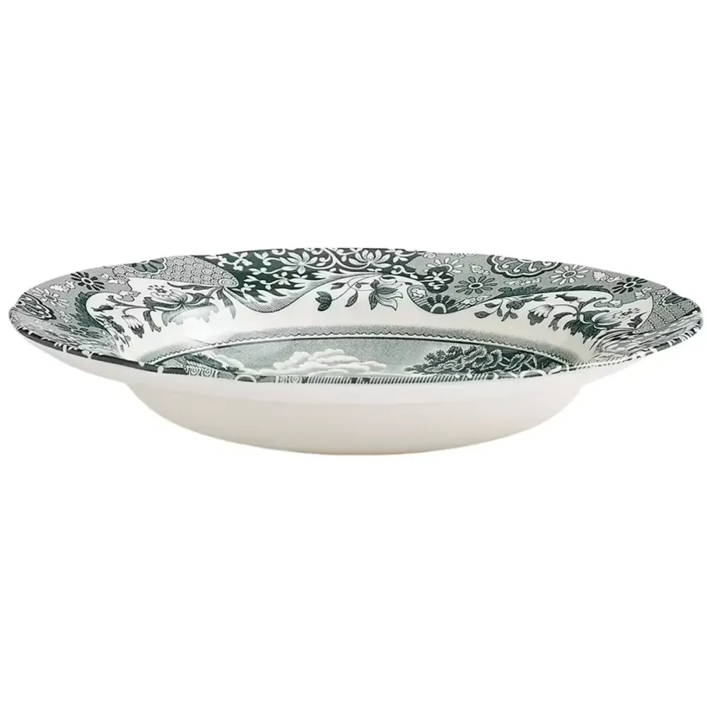 Spode Heritage Green Italian djup tallrik 23 cm grön/vit