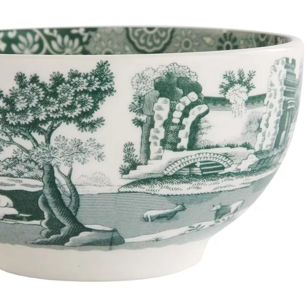 Spode Heritage Green Italian skål 11 cm grön/vit