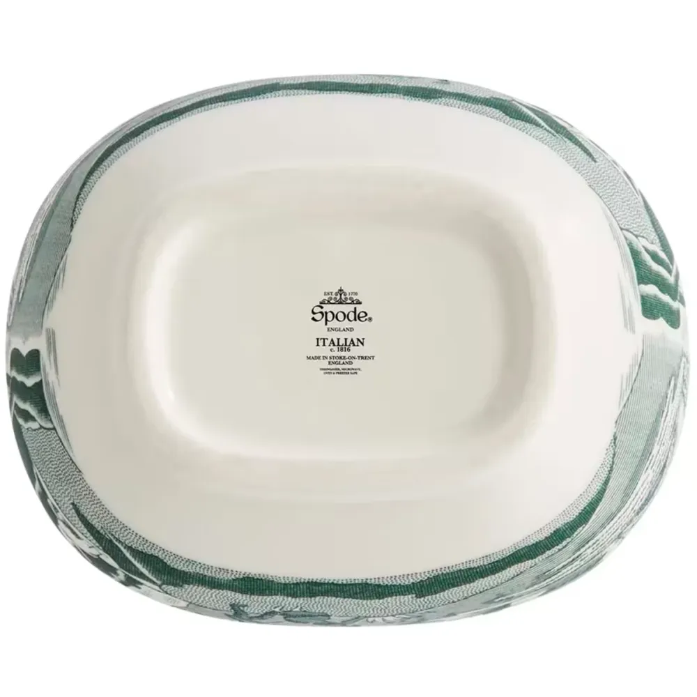 Spode Heritage Green Italian sockerskål med lock 25 cl grön/vit