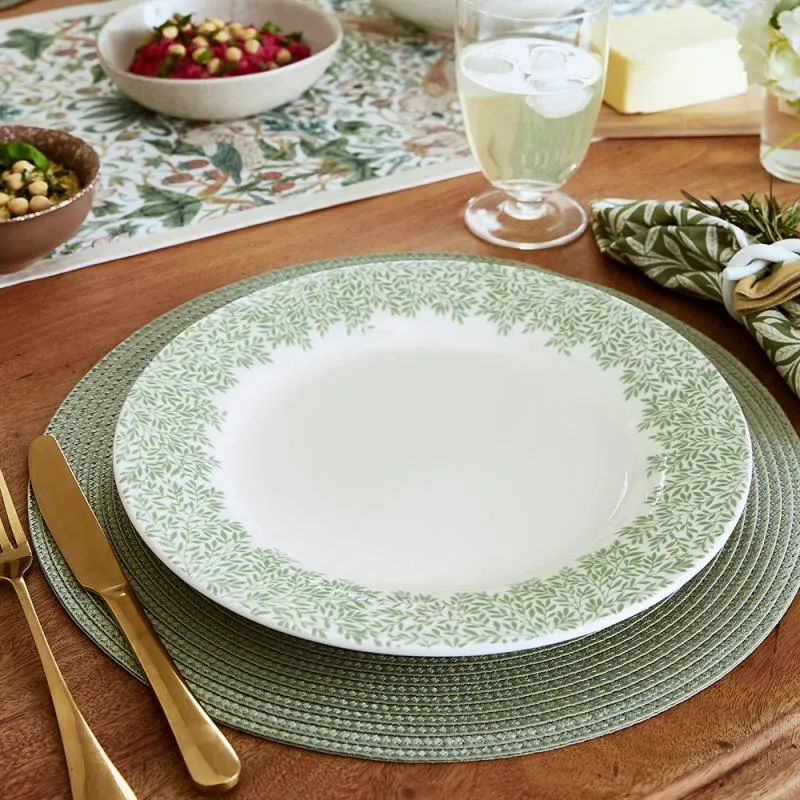 Spode Morris & Co tallrik 28 cm Standen grön