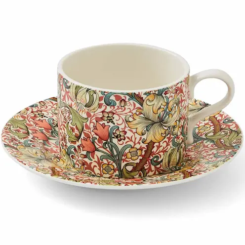 Spode Morris & Co Tekopp & Fat 28 cl Golden Lily