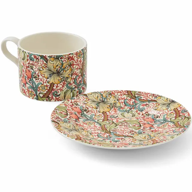 Spode Morris & Co Tekopp & Fat 28 cl Golden Lily