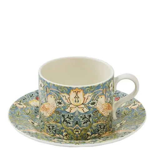 Spode Morris & Co Tekopp & Fat 28 cl Strawberry thief