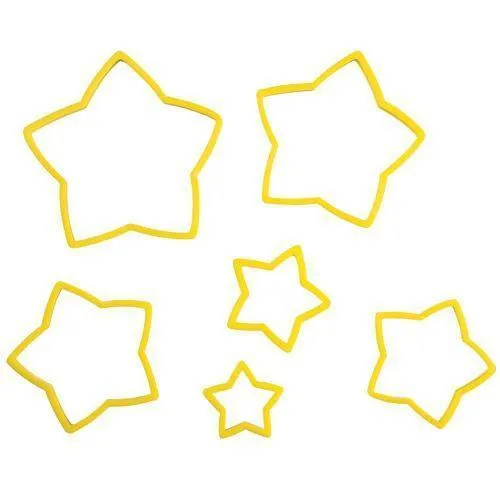 6 stjärnformade kakmått