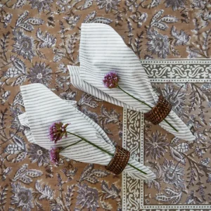 Stripe napkins Lavender