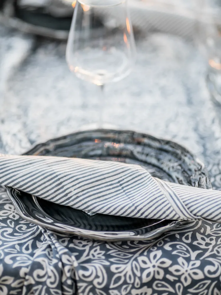 Stripe Napkins Sea Blue