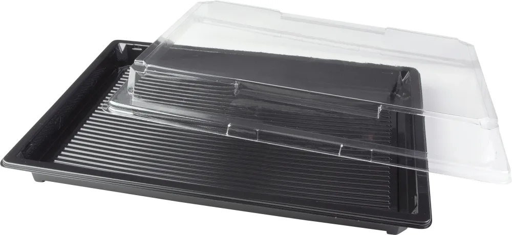 Sushiform familje 850ml inklusive lock Svart/Klar 200st